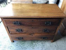 A three drawer chest of drawers 92cm x 43cm.
