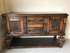 A Carved Oak sideboard