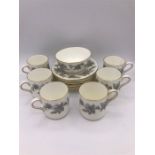 A set of Wedgwood china, Ashford pattern, to include coffee cans, saucers and sugar bowl.