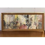 An Abstract painting signed bottom left Oliver Jones. (131cm x 55cm)