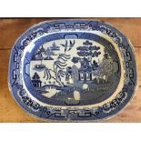 A Willow Pattern Meat Platter.