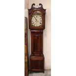 A Eight Day Long Case Mahogany clock by William Marshal of Wishaw AF 217cm H.