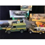 A Collection of Diecast Landrover models from various makers