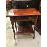 A Mahogany hall table with drawer