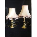 Two Brass table lamps
