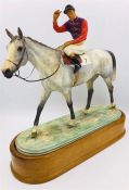 A Royal Worcester equestrian figure, c.1960-80, modelled by Doris Lindner, titled 'The Winner', a