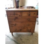 A Pine Chest of Drawers, two over three 96cm H x 96cm W