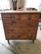 A Pine Chest of Drawers, two over three 96cm H x 96cm W