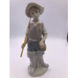 Lladro figure of a Boy with a Fishing pole (24cm)