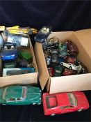 A selection of unboxed diecast models cars and vehicles.