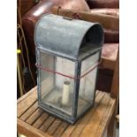 A vintage roadside lantern