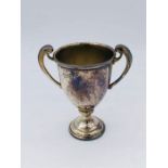 A small, hallmarked silver trophy