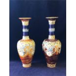 A Pair of Lambeth Doulton Stoneware vases