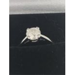 A 9ct White gold single stone white ring approx. one carat.