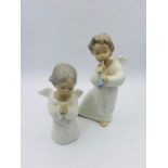 A pair of Lladro angels