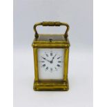 A French Brass Carriage Clock