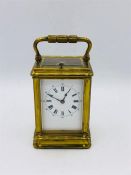 A French Brass Carriage Clock