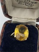 A Citrine Ring in a 9ct yellow gold mount