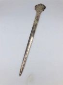 A Hallmarked silver letter opener.