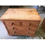 Pine Laundry or storage chest with faux drawers and lift up top 80cm W x 70cm H