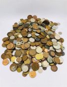 Several Kilos of coins, British pre-decimal and foreign