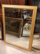 A large squared framed mirror