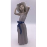 Lladro Figure 'Trying on a Straw Hat' (27cm)