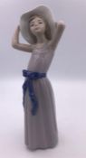 Lladro Figure 'Trying on a Straw Hat' (27cm)