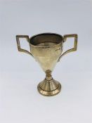 A small hallmarked silver trophy