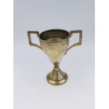 A small hallmarked silver trophy