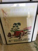 A Vintage style poster Monaco 6 eme Grand Prix Automobile