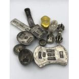 A large selection of Chinese trade tokens, weights etc.