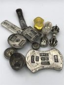 A large selection of Chinese trade tokens, weights etc.