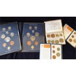 A selection of coin presentation packs