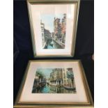 A Pair of paintings of Venice