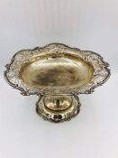 A Mappin and Webb pierced hallmarked silver bowl.(415g)