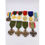 A set of Ten WWII French medals