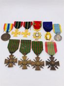 A set of Ten WWII French medals
