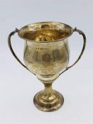 A Hallmarked (Birmingham) silver trophy.