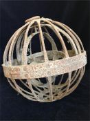 Early 19th Century triple gimbal whalers ship lantern in iron