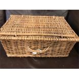 Small wicker picnic hamper