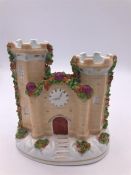 A Staffordshire china model of a Castle
