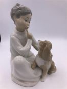 Lladro Figure Boy with Dog (22cm)