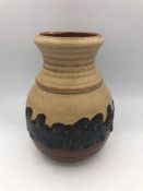 A West German two tone brown vase