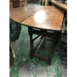 A Gate leg table with Barley twist legs