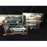 Four Maisto diecast models in original boxes to include Jaguar X180, Jaguar X Type, Jaguar S-Type (