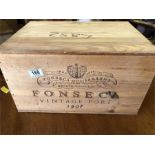 A case of twelve bottles of Fonseca Vintage Port 1997.