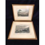 Two framed prints of Bath