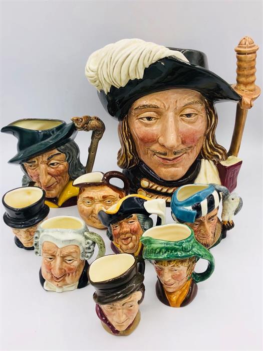 A selection of Royal Doulton Toby jugs.