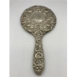 A Hallmarked silver dressing table mirror.